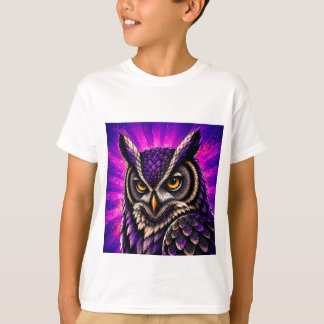 T-shirt Chouette Vintage Faune Sauvage Féroce