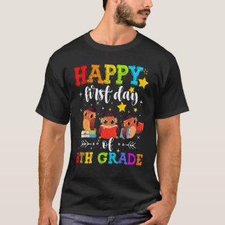 T-shirt Chouettes Mignonnes Bonne Première Journée De 8e P