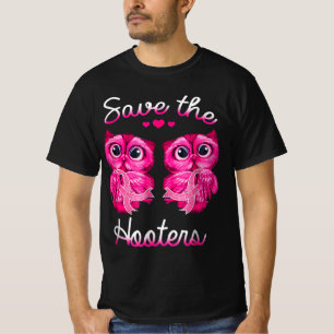 T-shirt Chouettes Sauver Un Hooters Pink Ribbon Cancer du