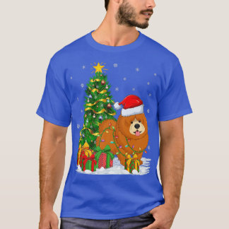 T-shirt Chow Chow Amoureux des chiens Xmas Tree Père Noël