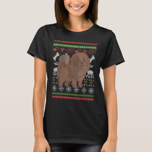 T-shirt Chow Chow Chien Père Noël Moche Motif de Noël X