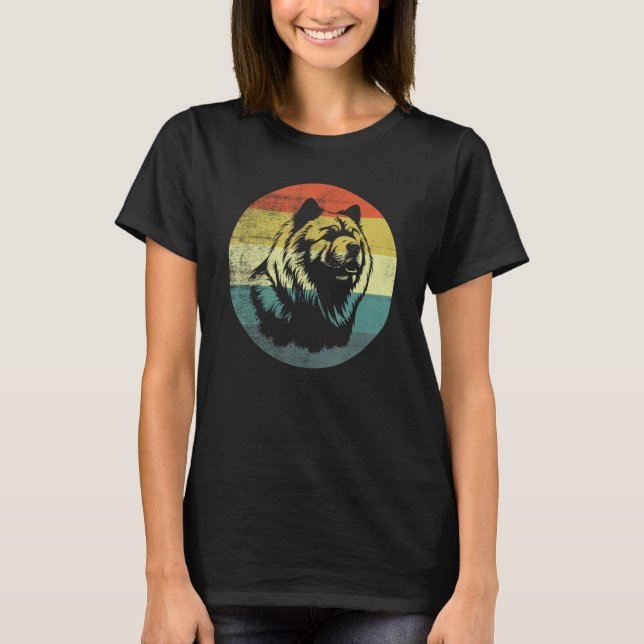 T-shirt Chow Chow Dog Retro Design (Devant)