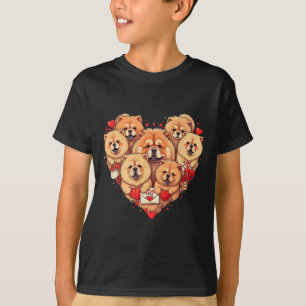 T-shirt Chow Chow drôle coeur Saint Valentin Chow Chow Fem