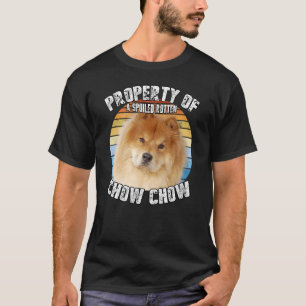 T-shirt Chow Chow Red Retro Propriété De