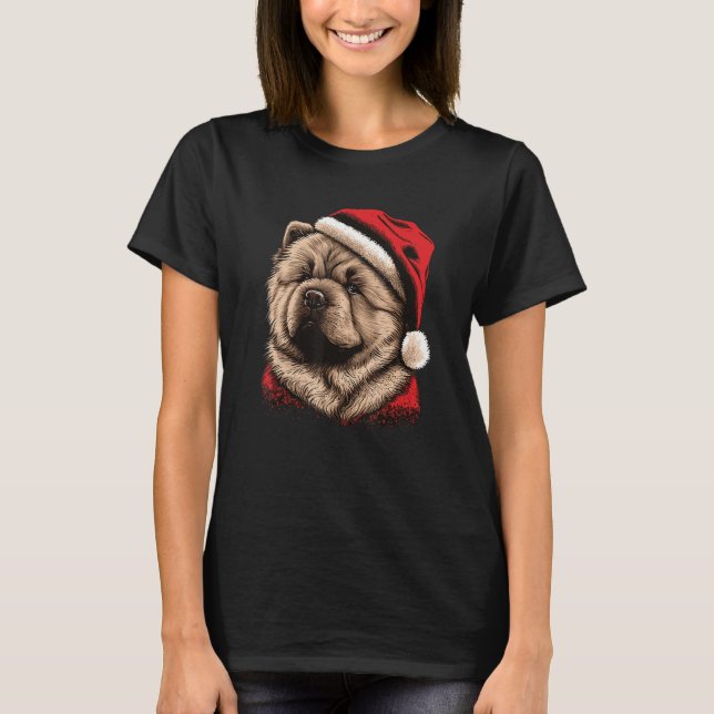 T-shirt Chow Chow xmas (Devant)