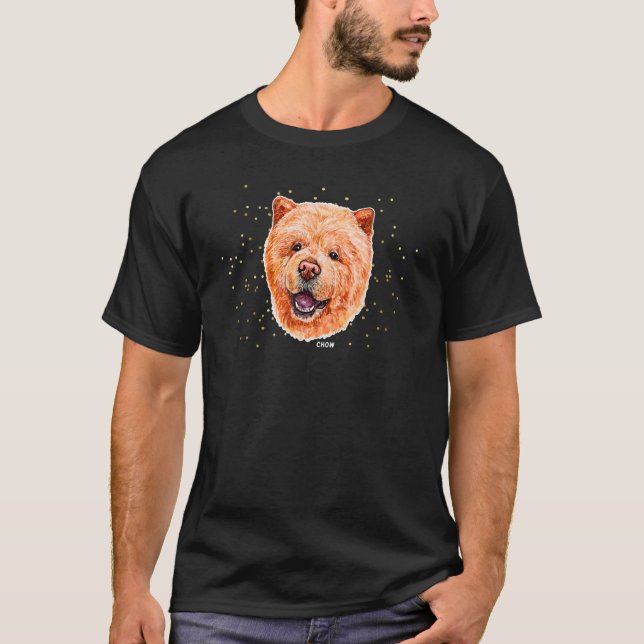 T-shirt Chow Dogs Portrait 4 Animaux de compagnie Chow Dog (Devant)
