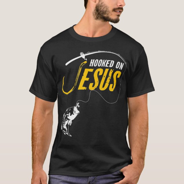 T-shirt Chrétien amusant accroché à Jésus (Devant)