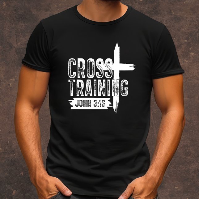 T-shirt Chrétien de l'homme de Cross Training (Créateur téléchargé)