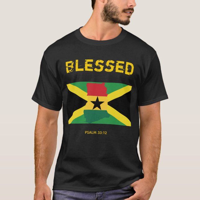 T-shirt Chrétien du patrimoine double | JAMAICA | Drapeau  (Devant)