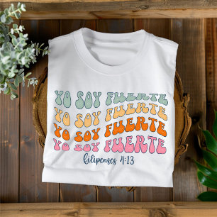 T-Shirt chrétien espagnol en détresse Yo Soy Fuert