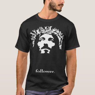 T-shirt Chrétien imprimé Relig de visage du Jésus-Chris