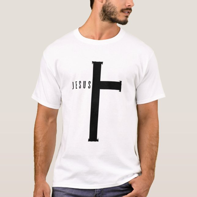 T-shirt chrétien pour hommes - Jésus Design (Devant)