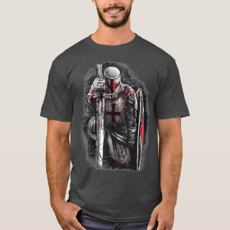 T-shirt Chrétien Templier Chevalier Costume Rosaire Guerri