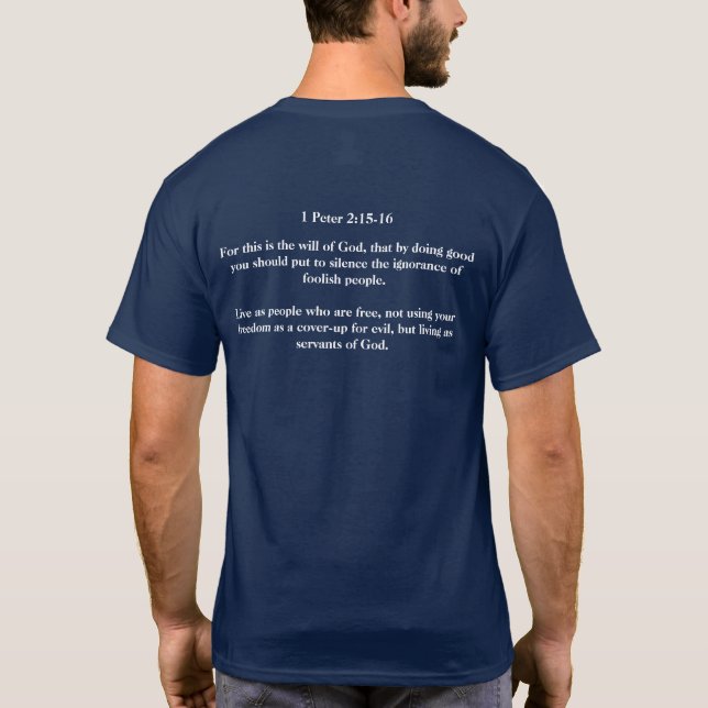 T-shirt Chrétiens contre Trump verset bible à deux côtés (Dos)