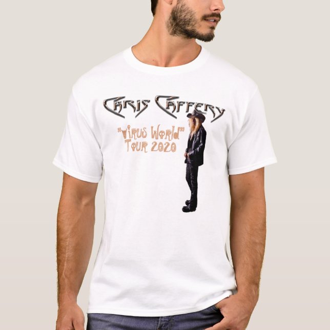 T-shirt Chris Caffery - Virus World Tour 2020 Blanc adulte (Devant)