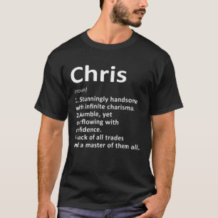 T-shirt Chris Définition Nom personnalisé Amusant Annivers
