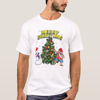 T-shirt Chrismas Dabbing Père Noël