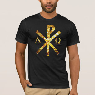 T-shirt Chrisme Alpha Oméga Or TRANS PNG