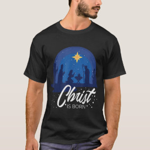 T-shirt Christ est né Bible Premier Noël Fête Jésus