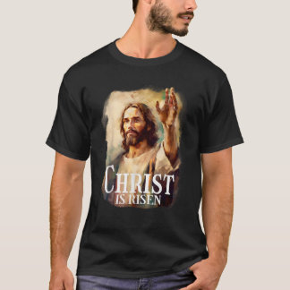 T-shirt Christ est ressuscité Jésus Portrait Foi chrétienn