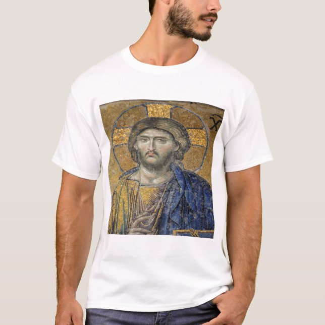 T-shirt Christ Pantocrator Mosiac Iconique Religieux Romai (Devant)