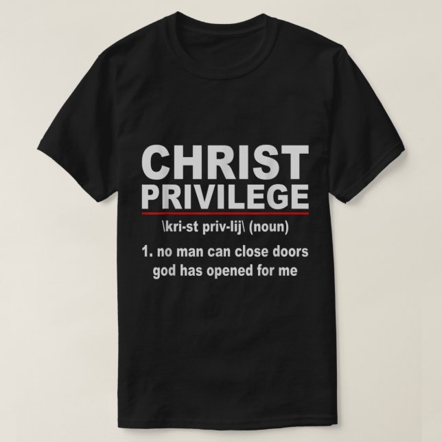 T-shirt Christ Privilege (Design devant)