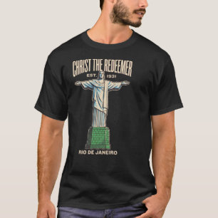 T-shirt Christ Rédempteur Rio de Janeiro Brésil Vintage 
