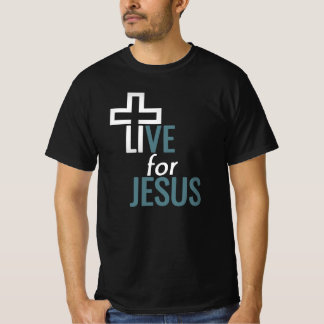 T-shirt Christelijk heren - Live for Jesus