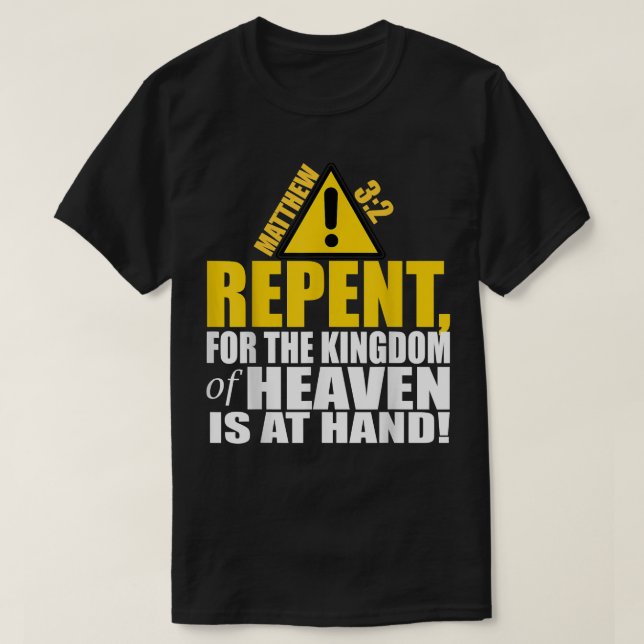 T-shirt Christerest Repent Matthieu 32 Le Salut chrétien  (Design devant)