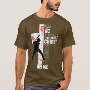 T-shirt Christian Ado Boys Kids Baseball Philippians 413