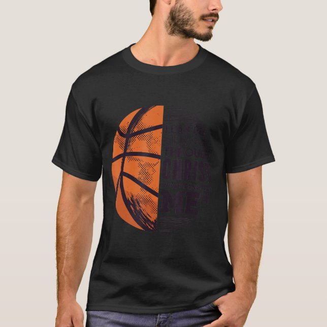 T-shirt Christian Basketball Je Peux Faire Toutes Les Chos (Devant)