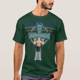 T-shirt Christian Bible Verse Entraînement Fitness Gym Gea