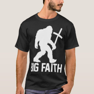 T-shirt Christian Big Faith Bigfoot Avec Cross Funky Chris