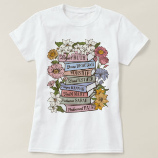 T-shirt Christian Boho Shirt, Chemise Fleur sauvage Bible 