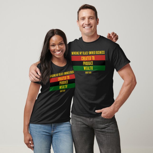 T-shirt Christian CRÉÉ POUR PRODUIRE RICHESSE Black Busine (Unisexe)