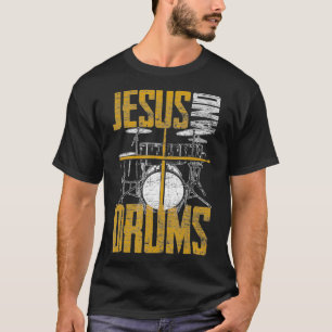 T-shirt Christian Devotee Drummer Jesus Et Drums Jésus
