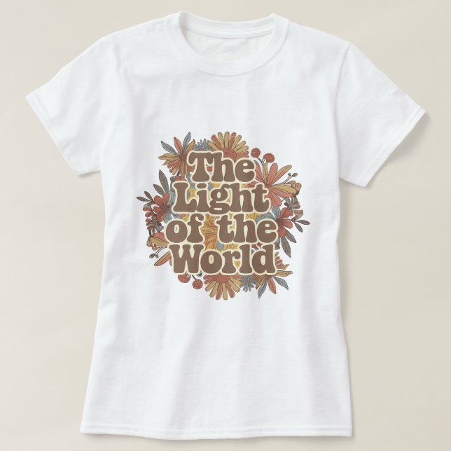T-shirt Christian Floral La lumière du monde (Design devant)