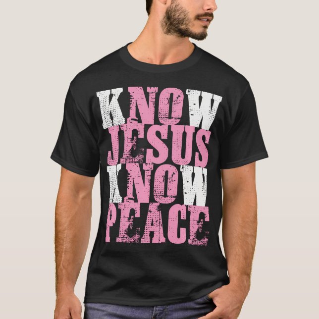 T-shirt Christian Gift Produit Connaître Jésus Connaît Fem (Devant)