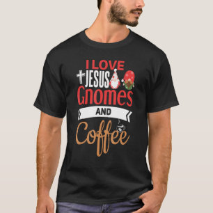 T-shirt Christian Gnome Jesus Café Garden Gnome