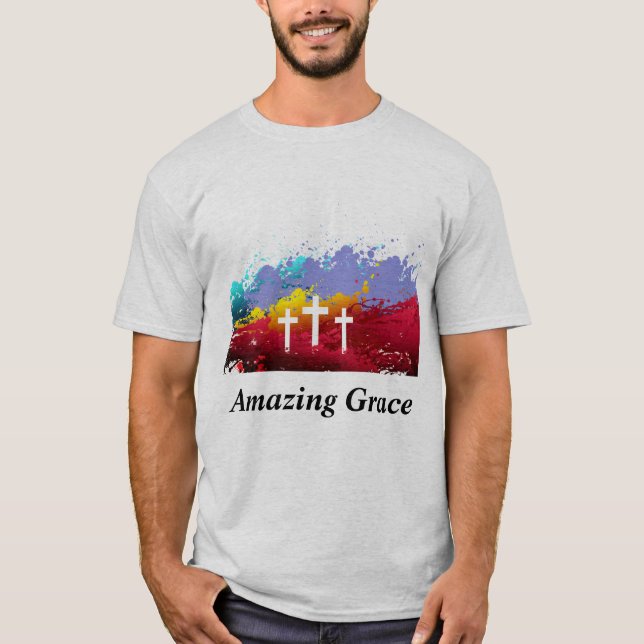 T-shirt Christian Good Friday Crosses Grace Extraordinaire (Devant)