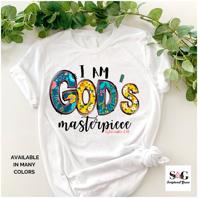 T-shirt Christian Je suis le chef-d'oeuvre de Dieu Unisex (Créateur téléchargé)