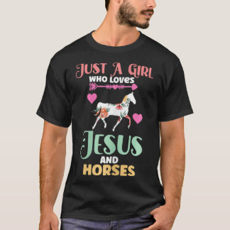 T-shirt Christian Juste une fille qui aime Jésus et les ch