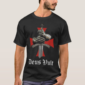 T-shirt Christian Knight Templier Croiseur Arme Armor Deus