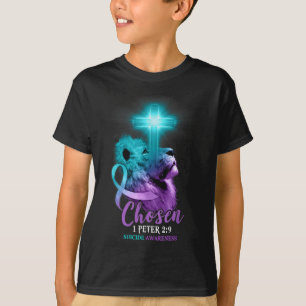 T-shirt Christian Lion Cross Religieux Bible Verse Suicide