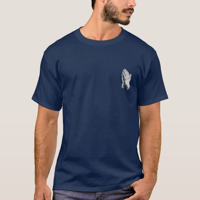 T-shirt Christian, Mains de prière (Devant)
