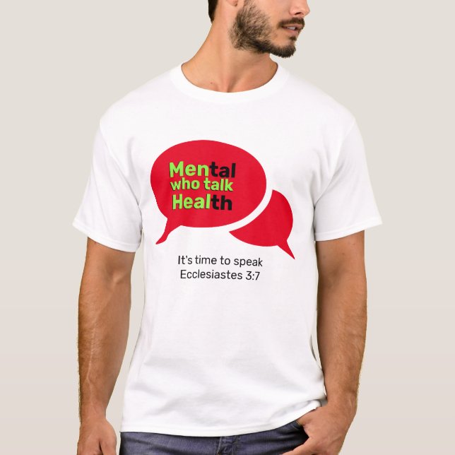 T-shirt Christian MEN QUI PARLE DE SANTÉ Mentale (Devant)