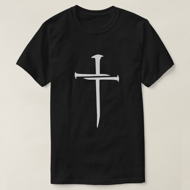 T-shirt Christian Nail Cross Faith Distressed Religious Me (Design devant)