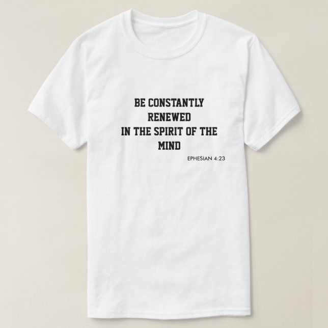 T-SHIRT CHRISTIAN, RENOUVELEZ VOTRE TÊTE D'ESPRIT (Design devant)