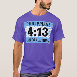 T-shirt Christian Runner Running Bib Philippians 413 Je pe