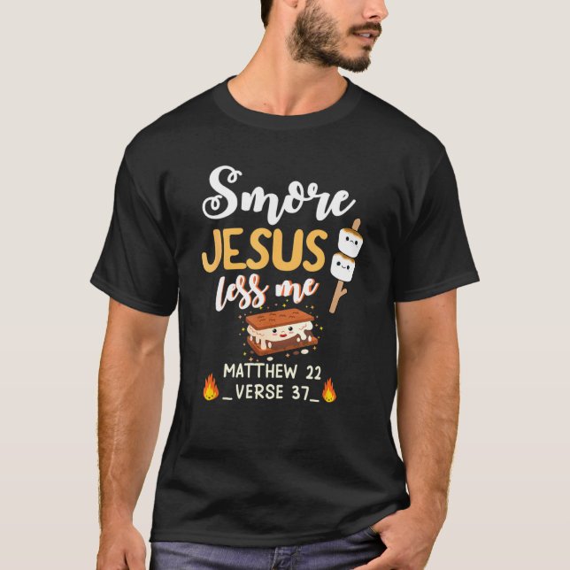 T-shirt Christian Smore Jesus Moins de moi Chocolat Camper (Devant)
